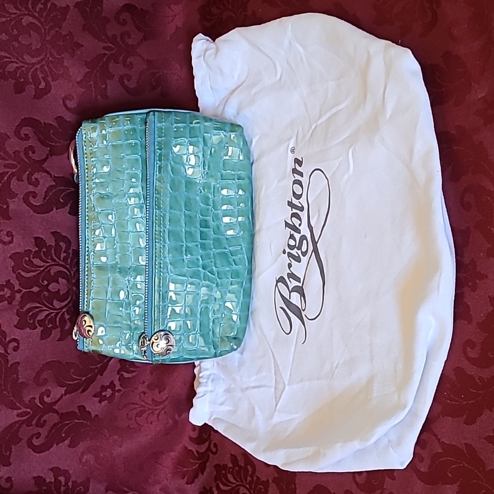 Brighton Teal Twister Zip Pouch Crossbody - Picture 2 of 14